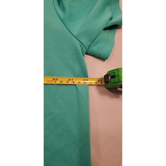 PGA TOUR‎ Airflux Men's Golf Polo Shirt Teal Green Size Large Breathable - Picture 5 of 9